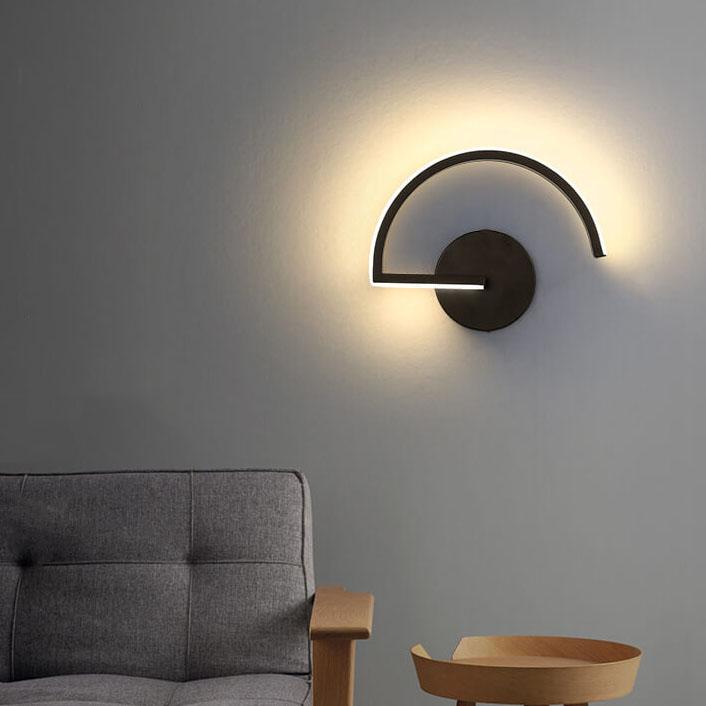 LumiLine - Moderne LED-Wandleuchte aus Aluminium mit minimalistischen Kurven