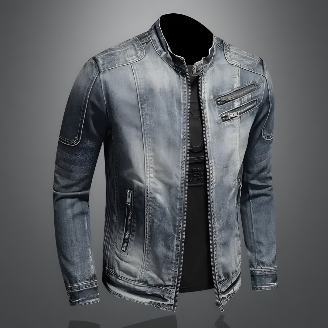 RetroStyle® Herren-Jeansjacke im Vintage-Design