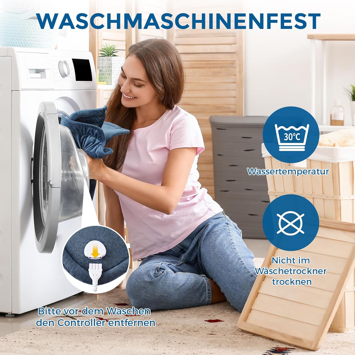 Wärmekissen Elektrisch 58x42cm für Nacken und Schulter mit Abschaltautomatik