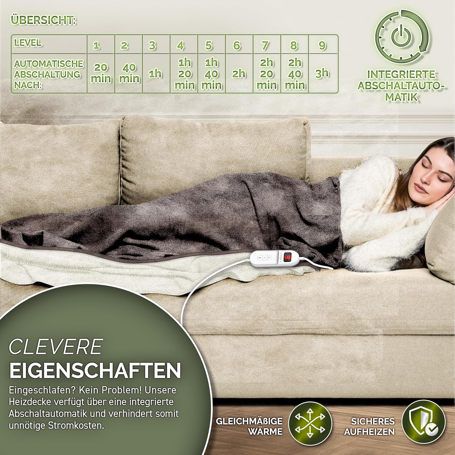 WarmRest® Heizdecke mit Abschaltautomatik