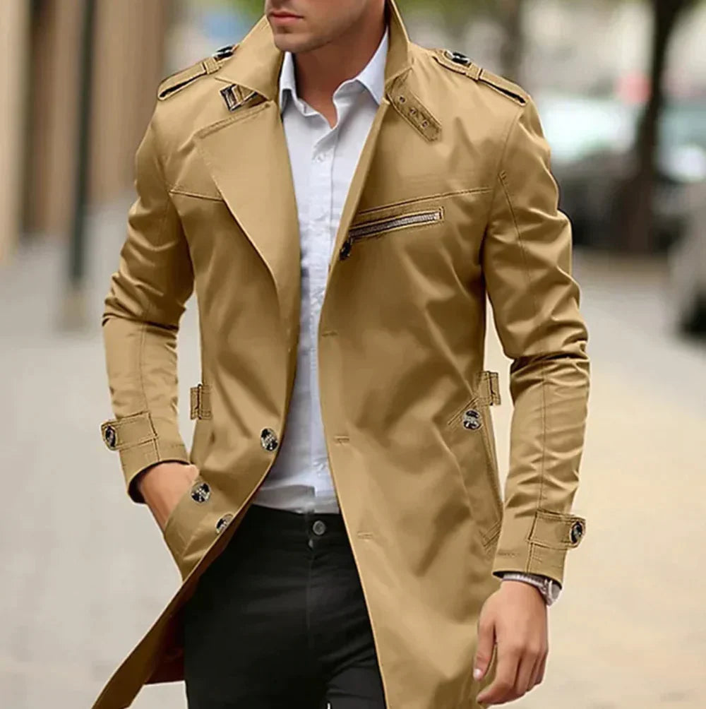 MännerStil® Moderner Herren Trenchcoat für zeitlose Eleganz