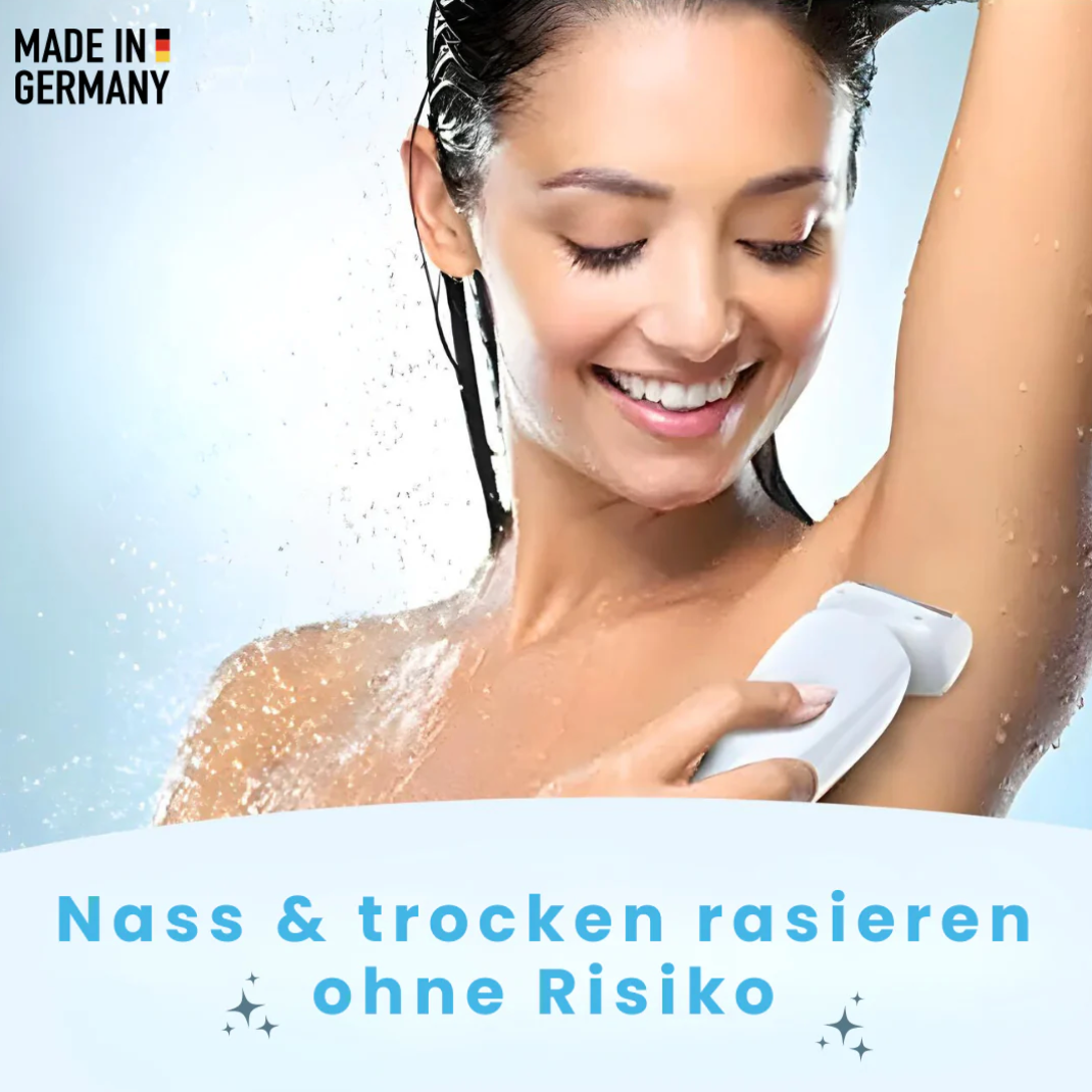 Gleame® Wasserdichter Damen Rasierer für seidig glatte Haut - schmerzfrei, nass & trocken