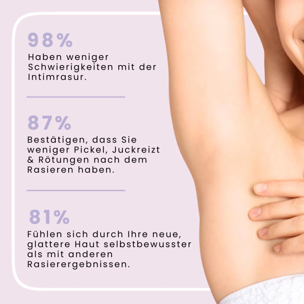 Gleame® Wasserdichter Damen Rasierer für seidig glatte Haut - schmerzfrei, nass & trocken