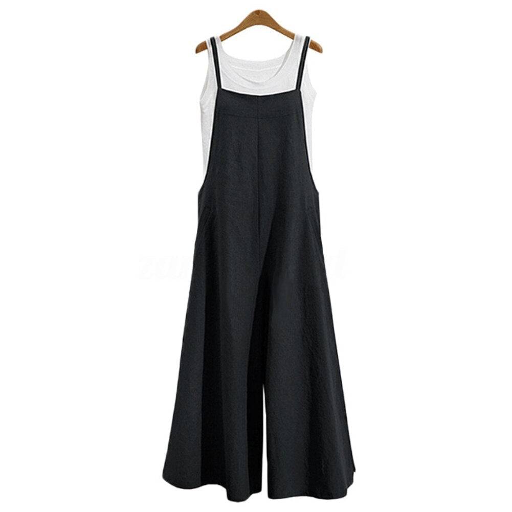 Clara Ärmelloser Damen-Jumpsuit im modischen Latzhosen-Stil