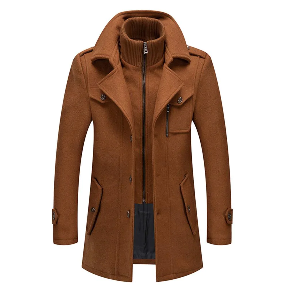 EleganzPlus® Moderner Herren-Trenchcoat mit Zweiteiligem Design