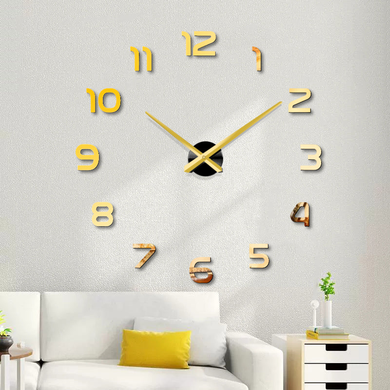 ZeitMeister Fashion 3D Große Wanduhr Spiegel Sticker - Moderne Eleganz für Ihr Zuhause