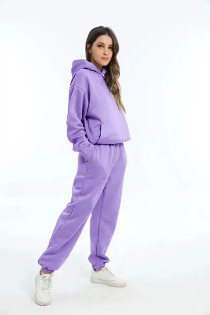 JuliaBequem Damen Kapuzenpullover und Sweatpants Set – Stilvoll und Bequem