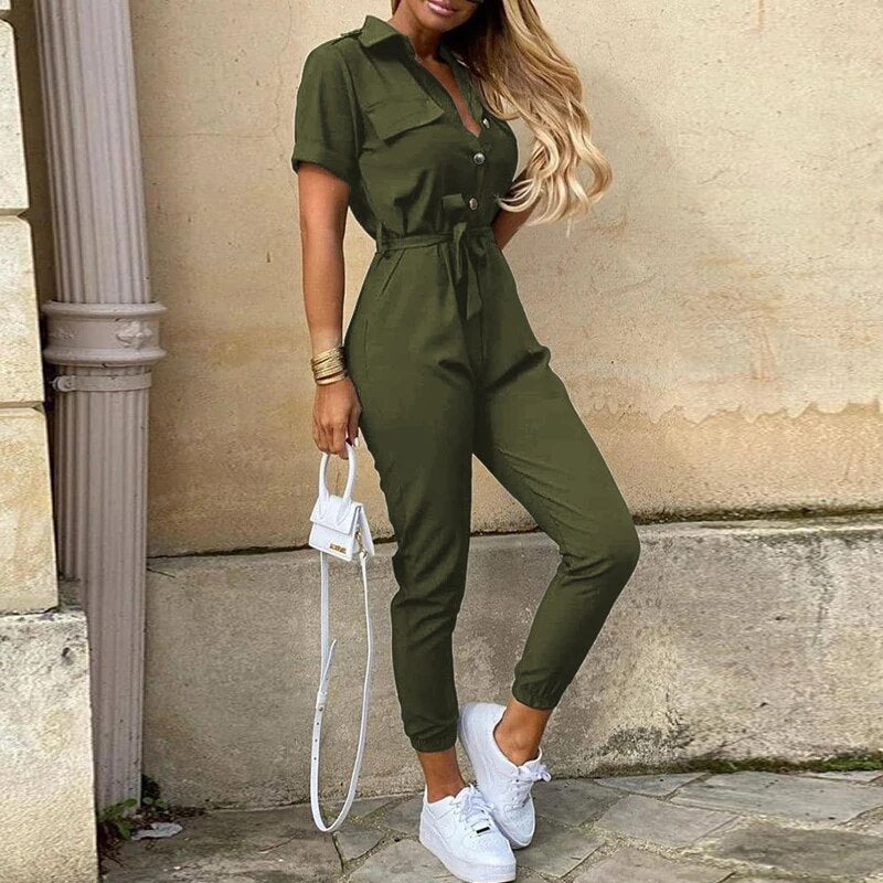 AnnaSchick Eleganter Jumpsuit mit Gürtel für Damen