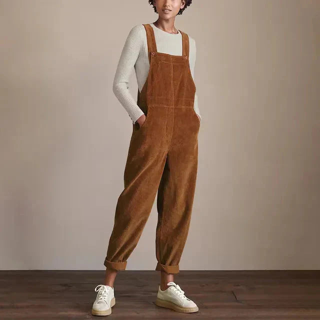 Julia Bequemer Damen Jumpsuit mit Praktischen Taschen