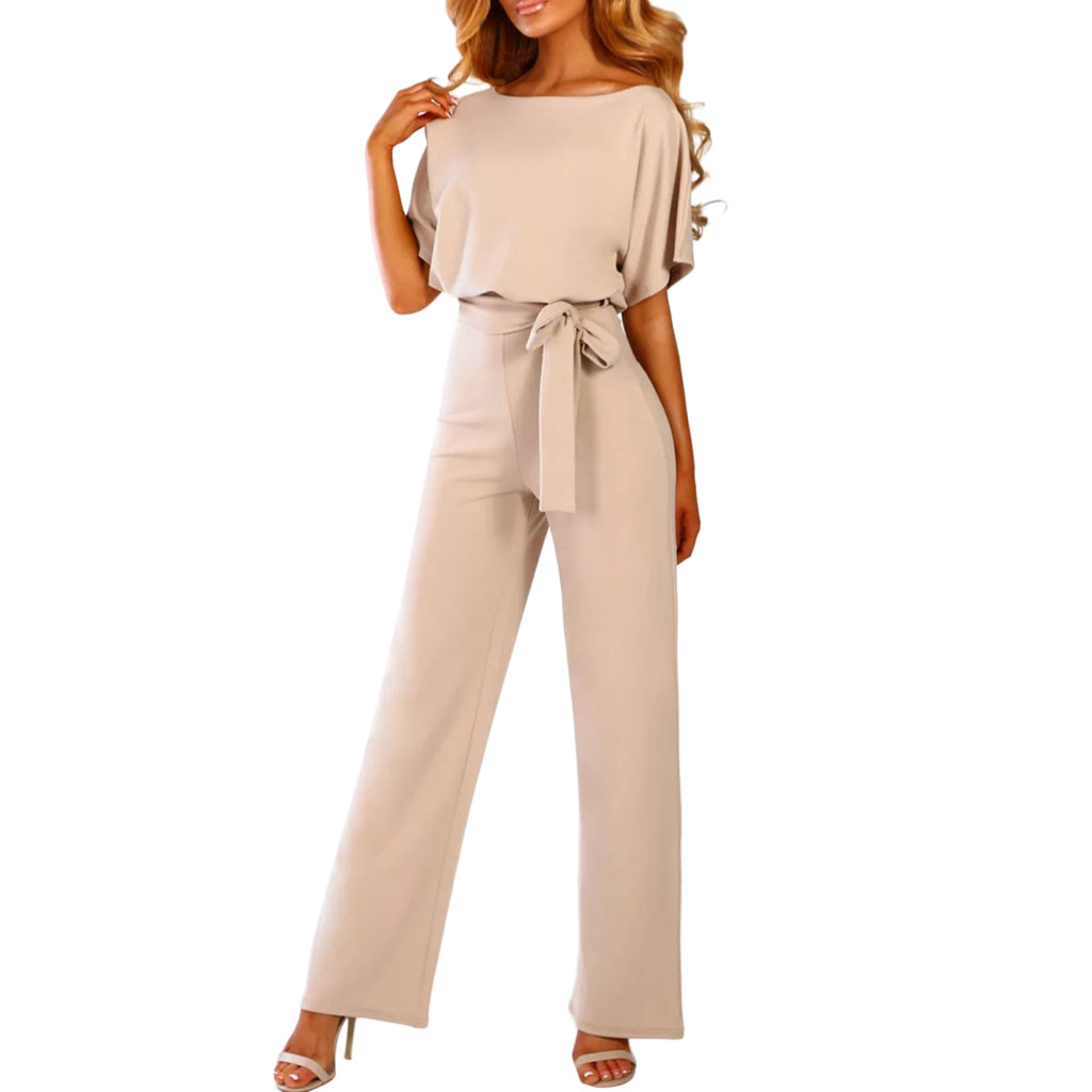 Anna Stilvoller Damen-Jumpsuit mit Gürtel für Eleganz und Komfort