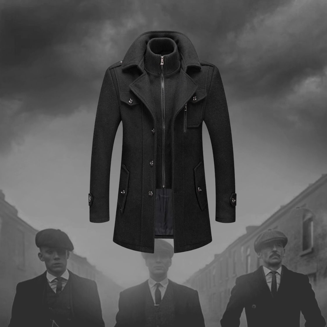 EleganzPlus® Moderner Herren-Trenchcoat mit Zweiteiligem Design