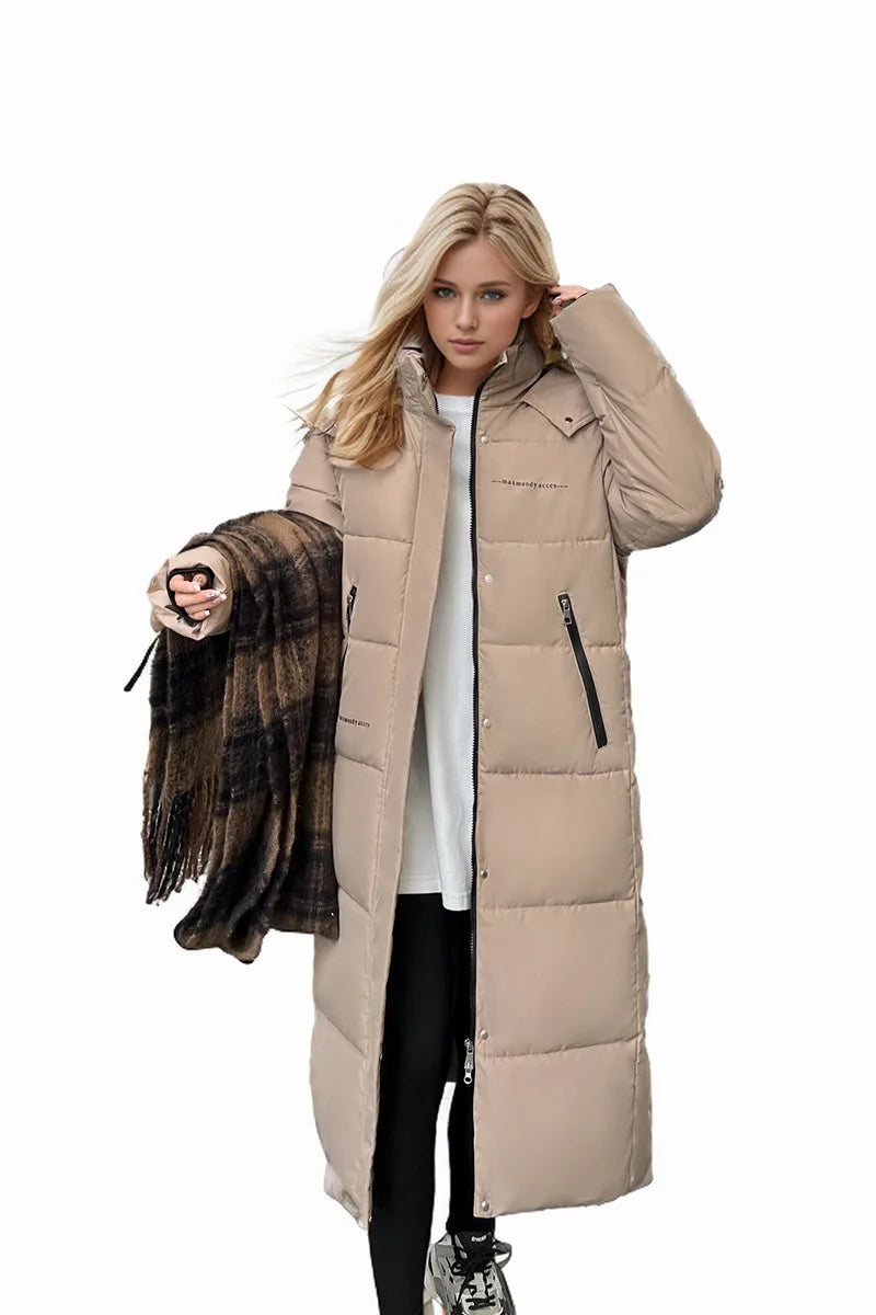 Anissa® Damen Winter Daunenmantel mit Kapuze