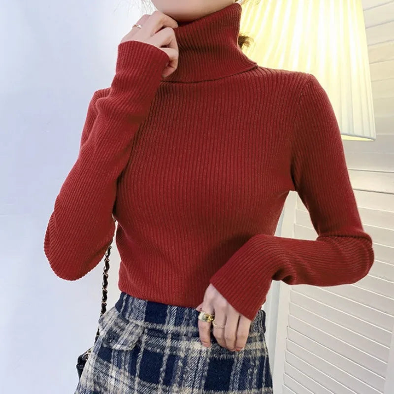 Damen Strickturtleneck-Pullover