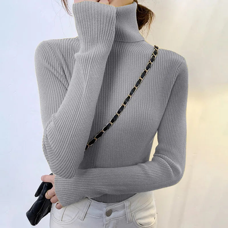 Damen Strickturtleneck-Pullover