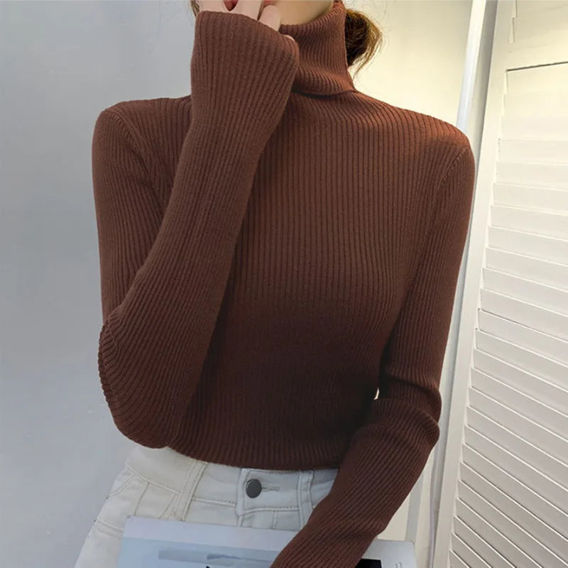 Damen Strickturtleneck-Pullover