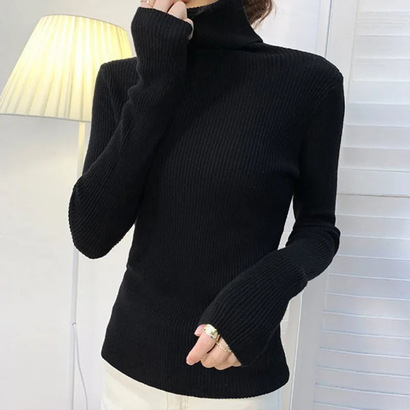 Damen Strickturtleneck-Pullover