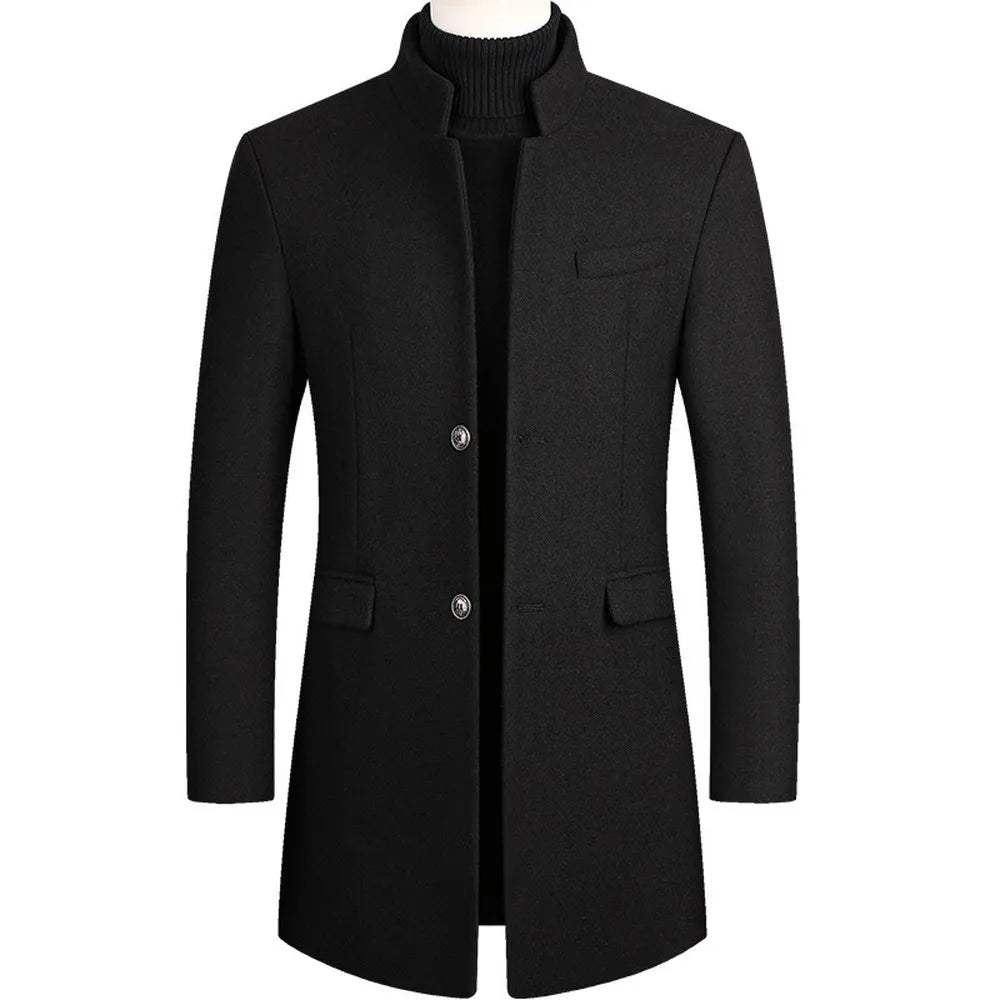 Modischer Herren Trenchcoat mit Kapuze