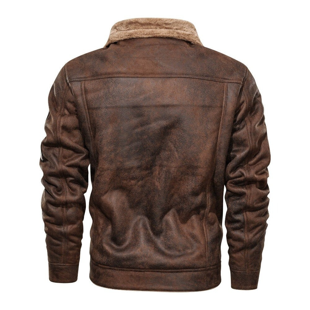 UrbanLeather® Herren-Wildlederjacke mit Lammwollfütterung