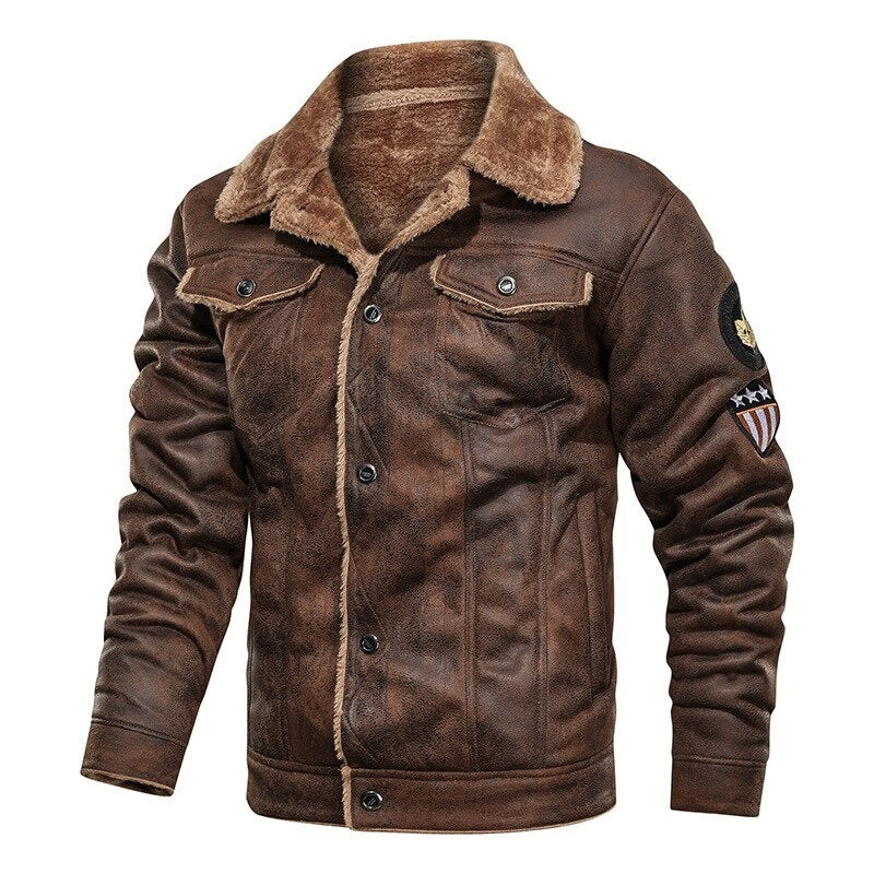 UrbanLeather® Herren-Wildlederjacke mit Lammwollfütterung