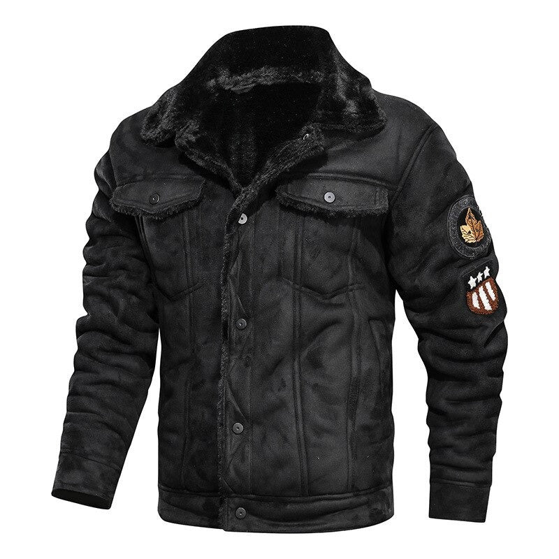 UrbanLeather® Herren-Wildlederjacke mit Lammwollfütterung