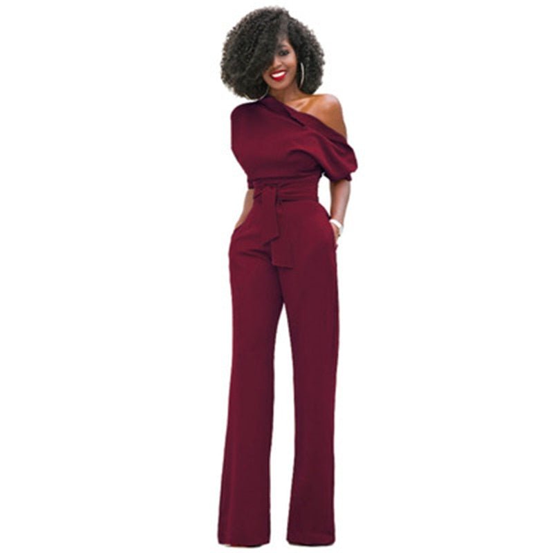 Sophie Eleganter Ein-Schulter-Jumpsuit für Damen